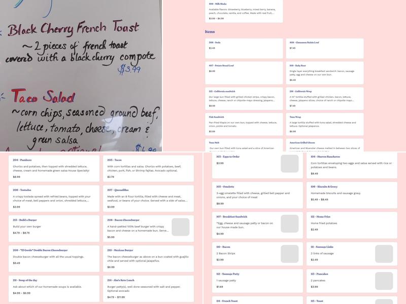 Loretta's Artisanal Bakery and Cafe Menu