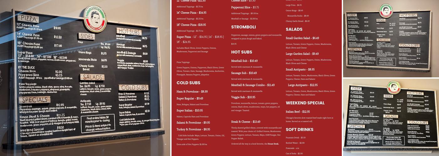 Pajanos Pizza & Subs Menu