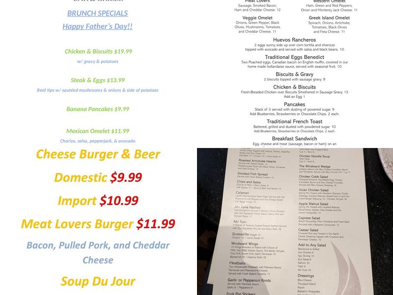 Windward Bar & Grille Menu