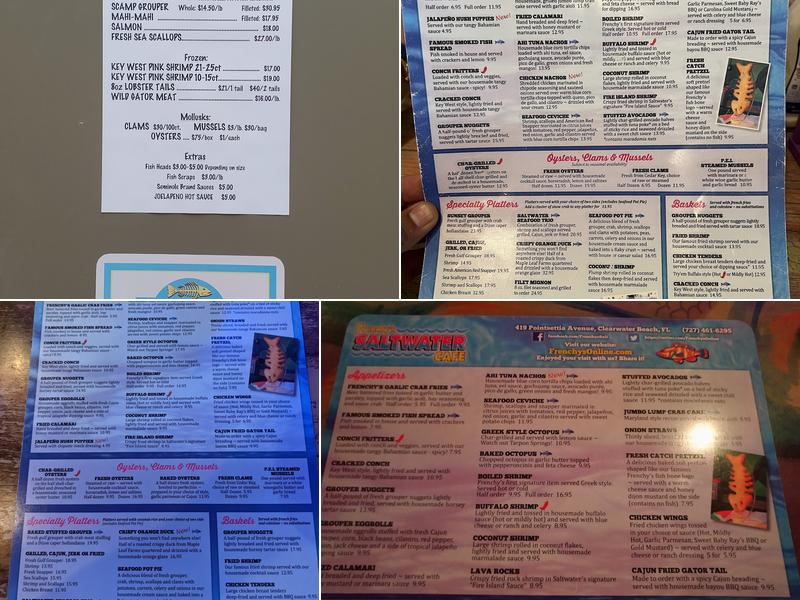 Frenchy's Saltwater Cafe Menu