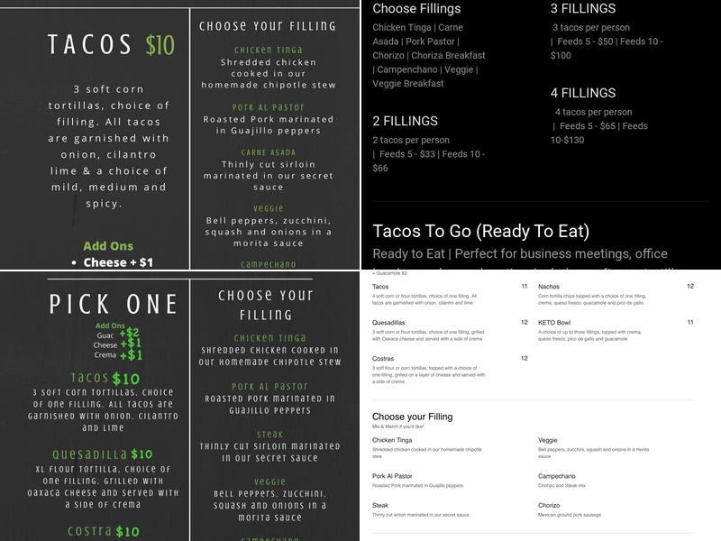 Wakamolé Truly Mexican Menu