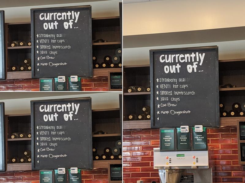 Starbucks Menu