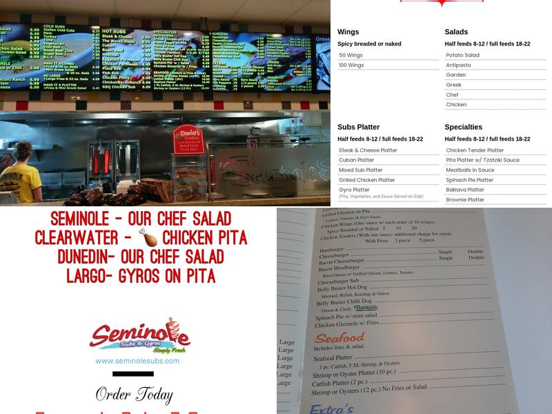 Seminole Subs & Gyros Menu