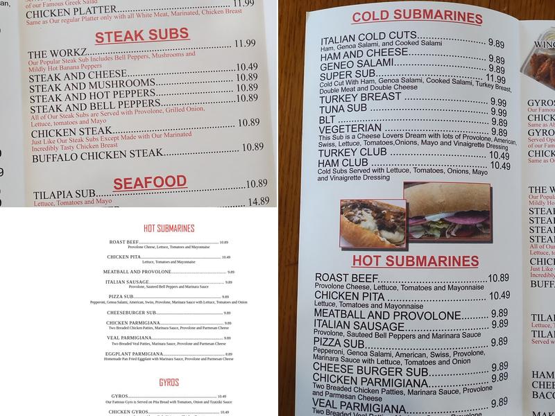 Largo Subs Menu