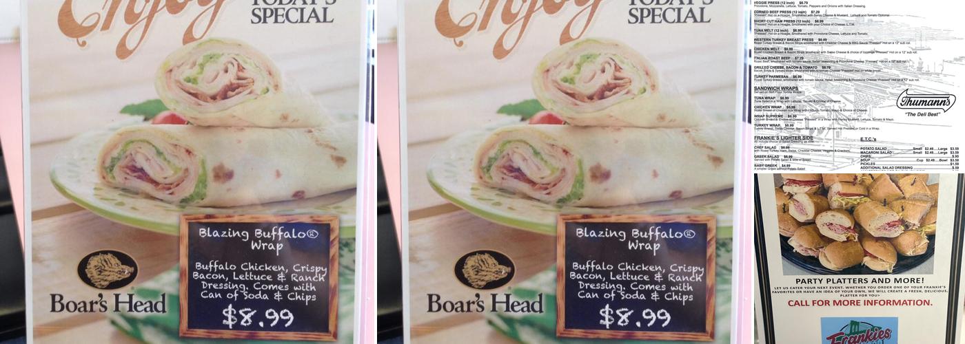 Frankie's Deli Menu