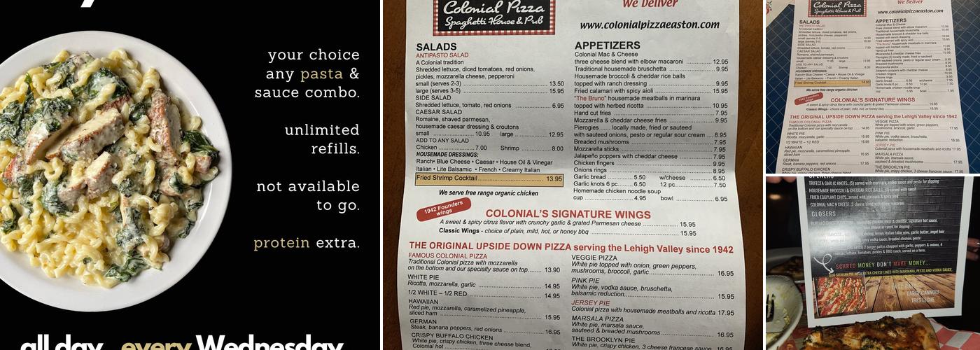 Colonial Pizza & Spaghetti House Menu