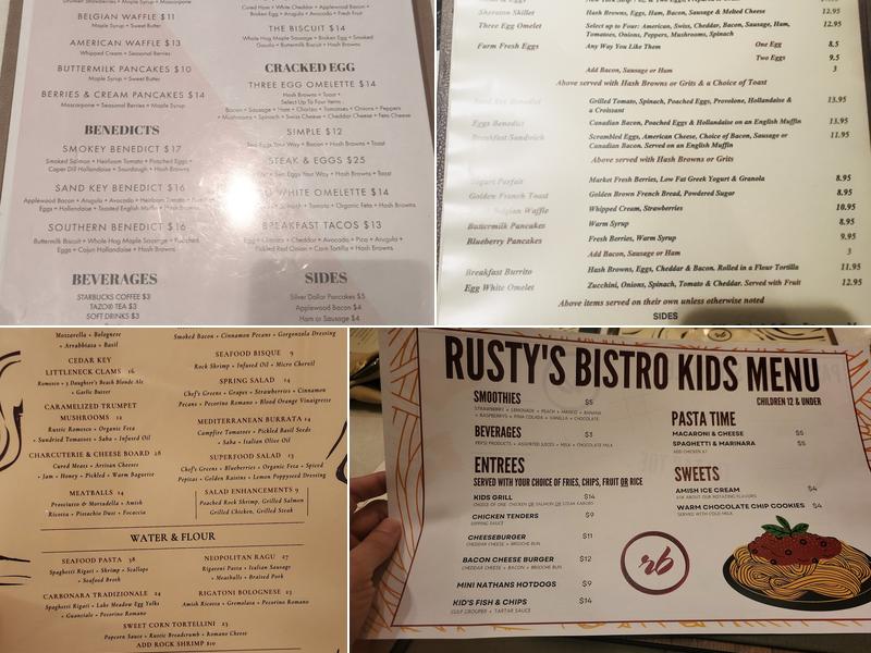 Rusty's Bistro Menu