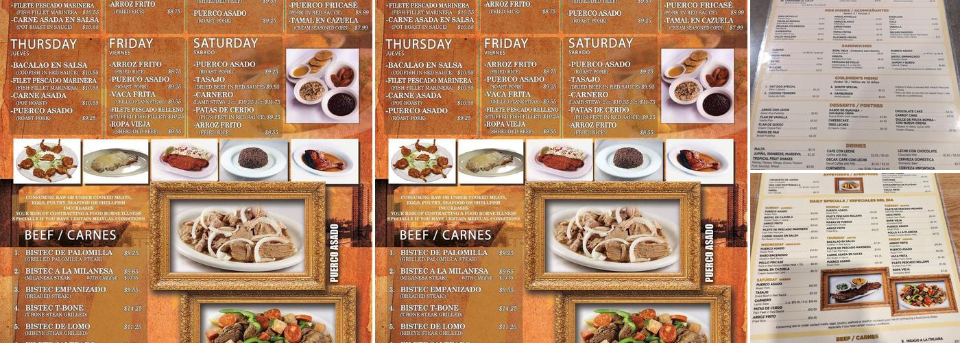 Capdevila Restaurant Menu