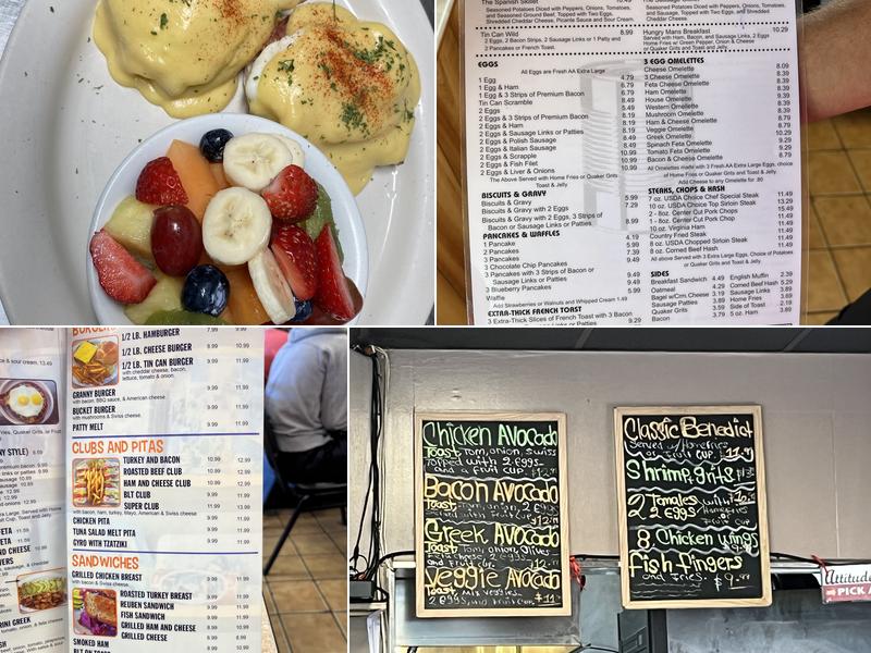 Tin Can Cafe Menu