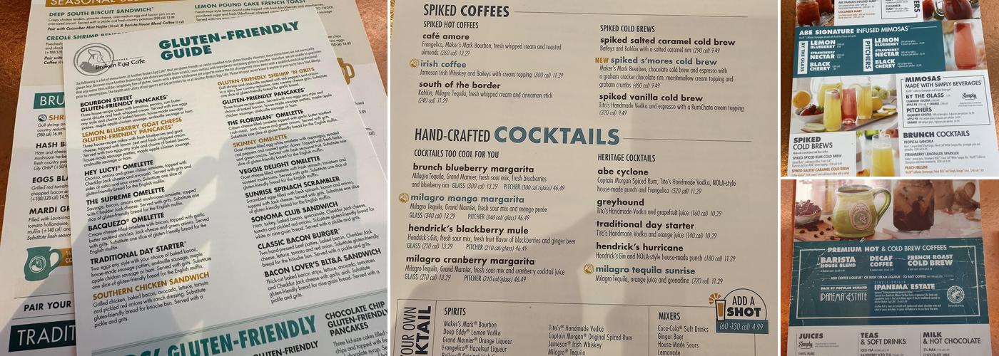 Another Broken Egg Cafe Menu