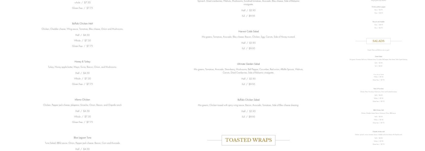 The Green Corner Menu