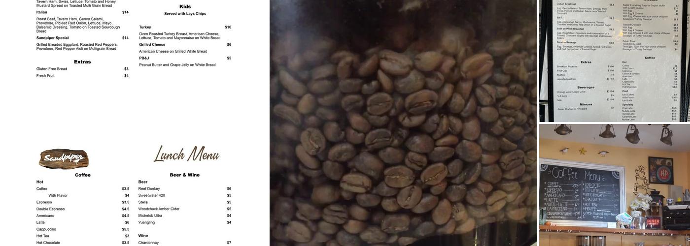 Sandpiper Menu