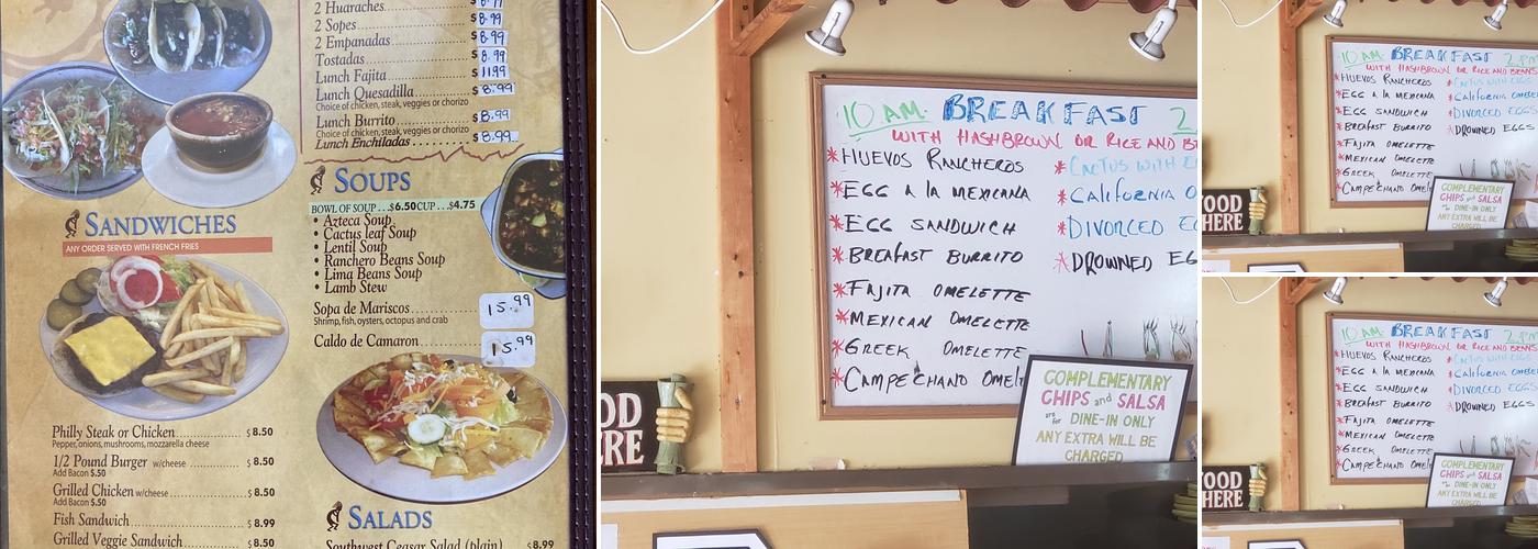 Lakeview Mexican Grill Menu