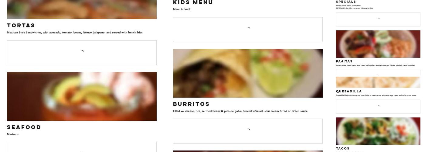 Los Amigos Dos Menu
