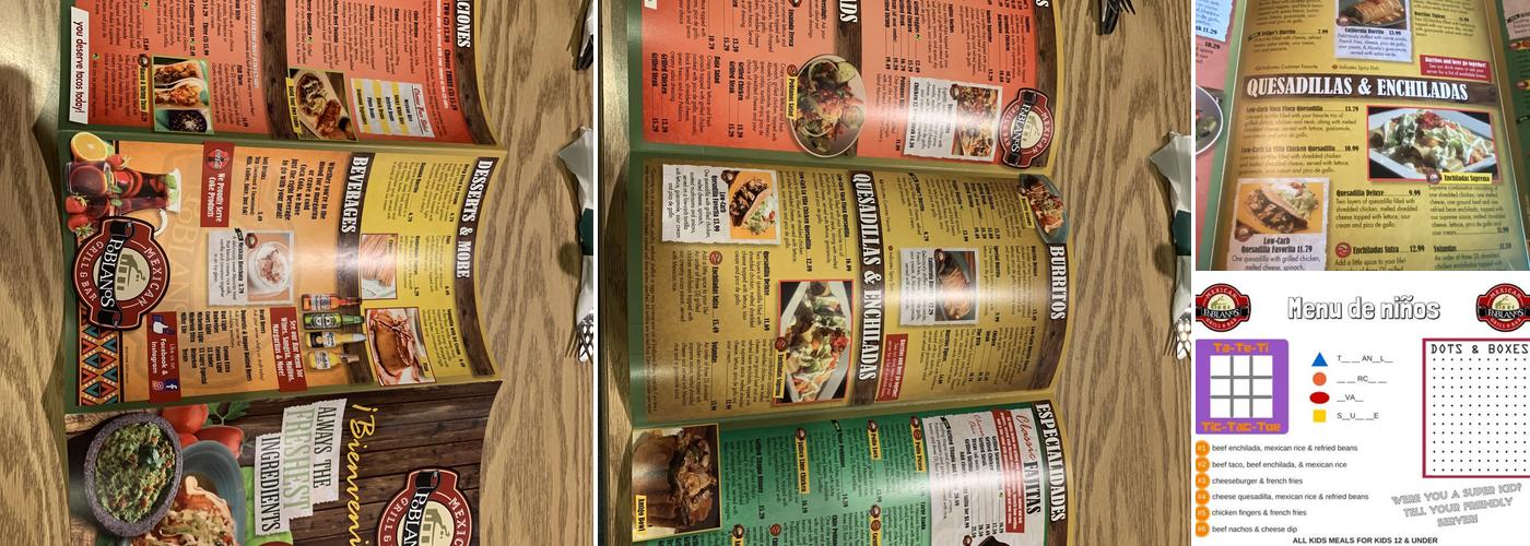 Poblano Mexican Grill & Bar Menu