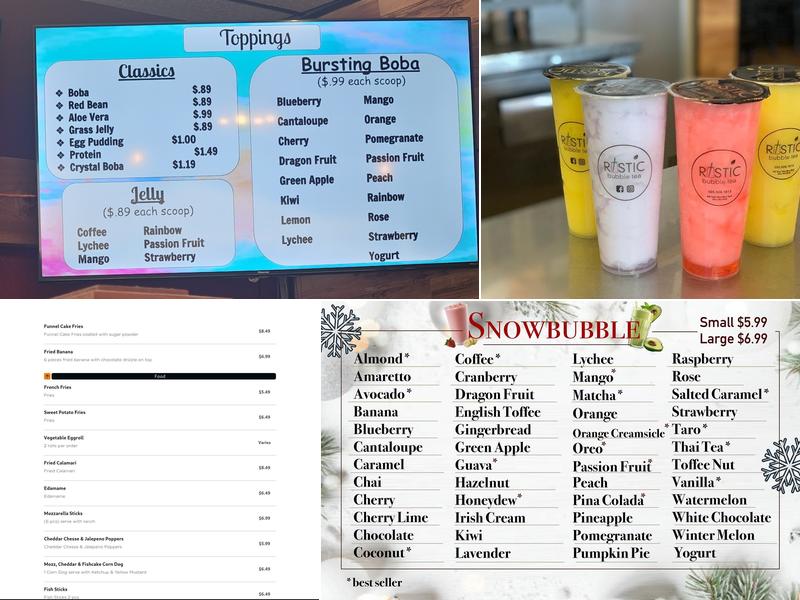 Rustic Bubble Tea Cafe Menu