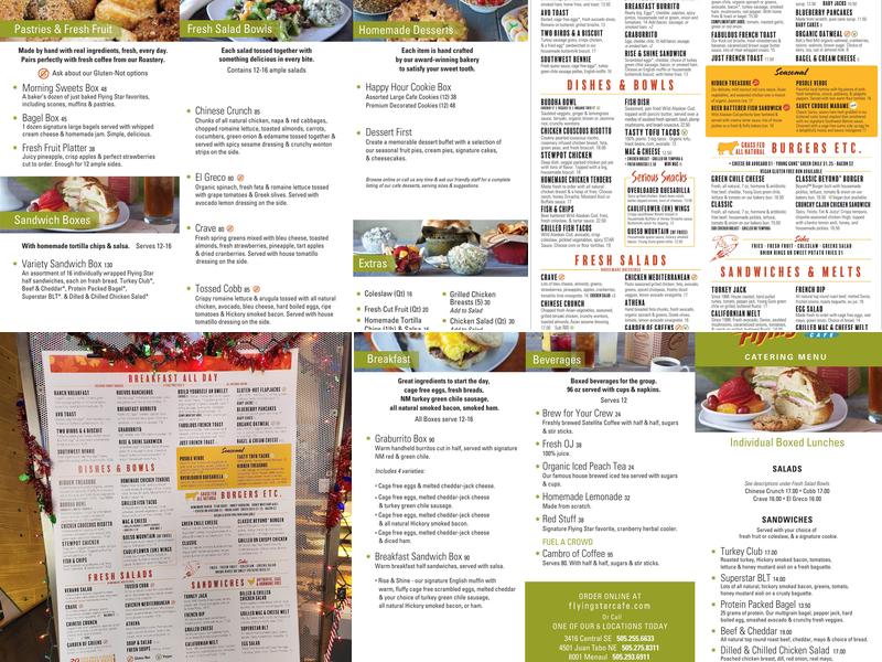 Flying Star Cafe Menu
