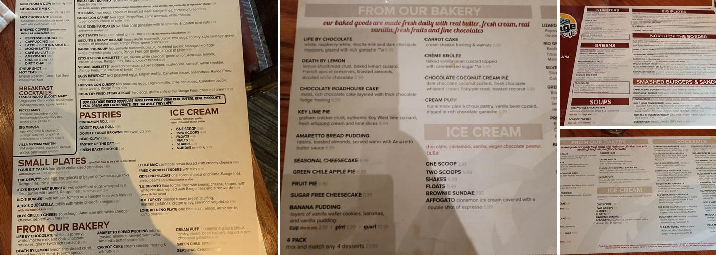 Range Café Wyoming Menu