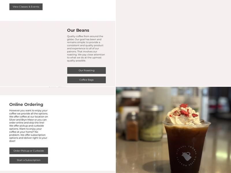Michael Thomas Coffee Roasters Menu
