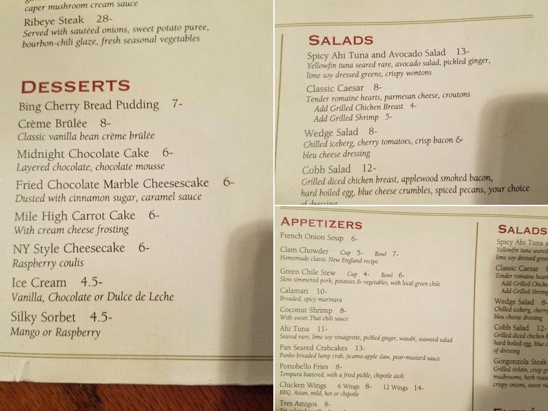 Stone Street Cafe & Grill Menu