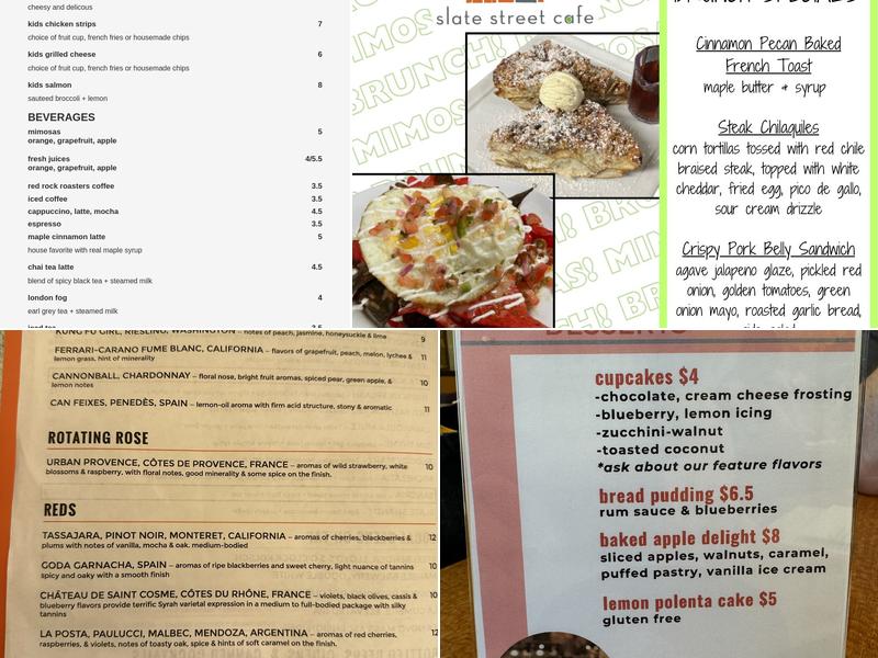 Slate Street Cafe Menu