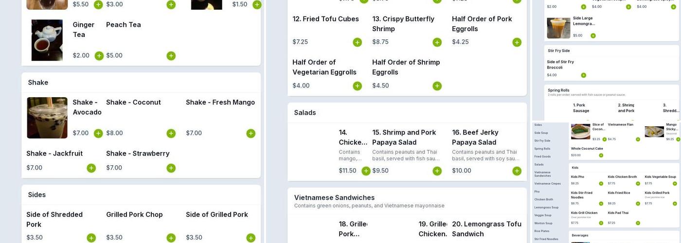 Basil Leaf Vietnamese Restaurant Menu