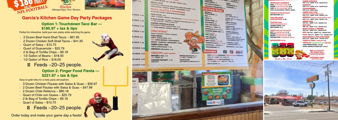 Garcia's Kitchen Menu