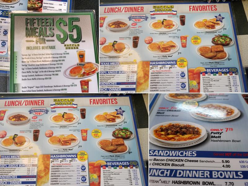 Waffle House Menu