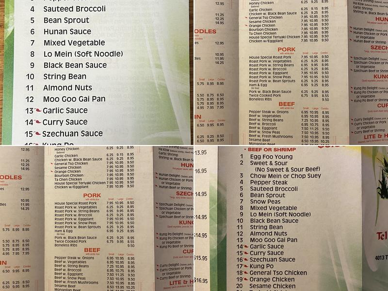 Chef Li Chinese Cuisine Restaurant Menu