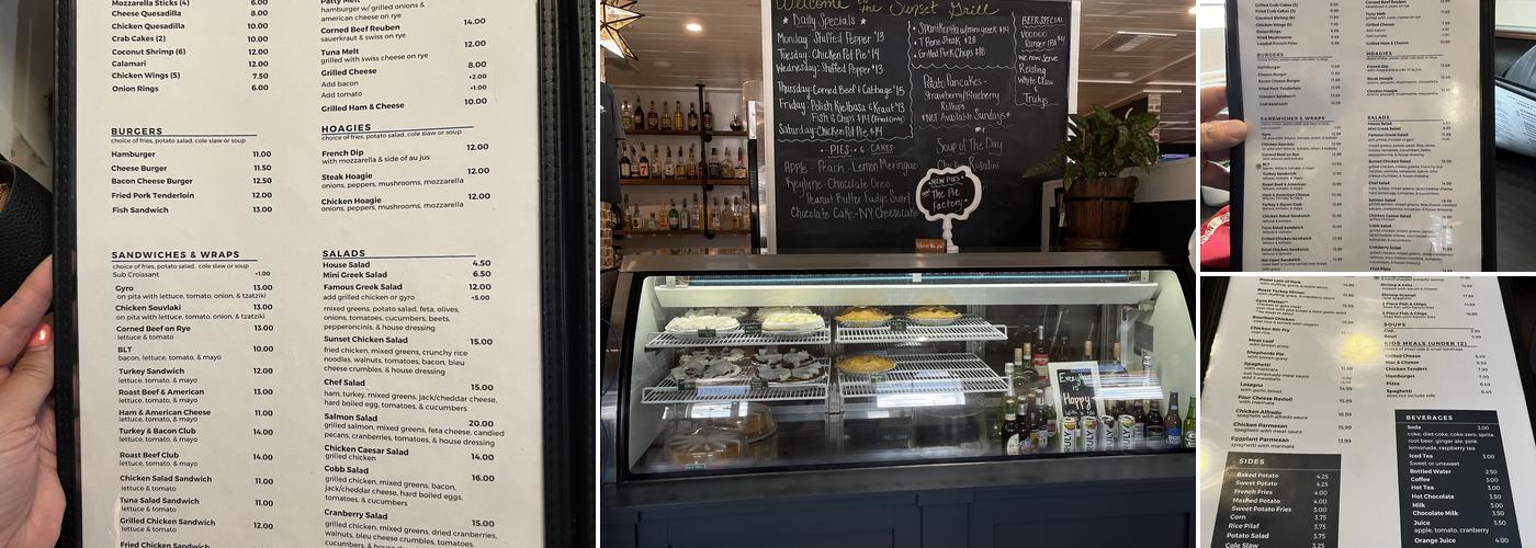 Sunset Grill Clearwater Menu