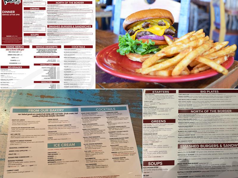 Range Café Bernalillo Menu