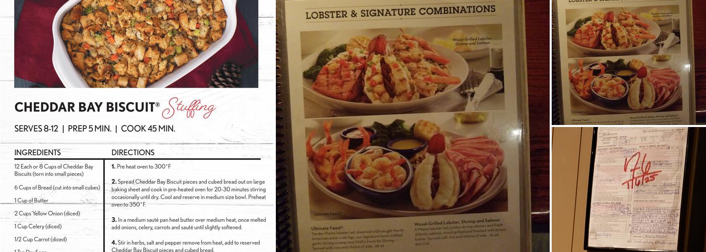Red Lobster Menu