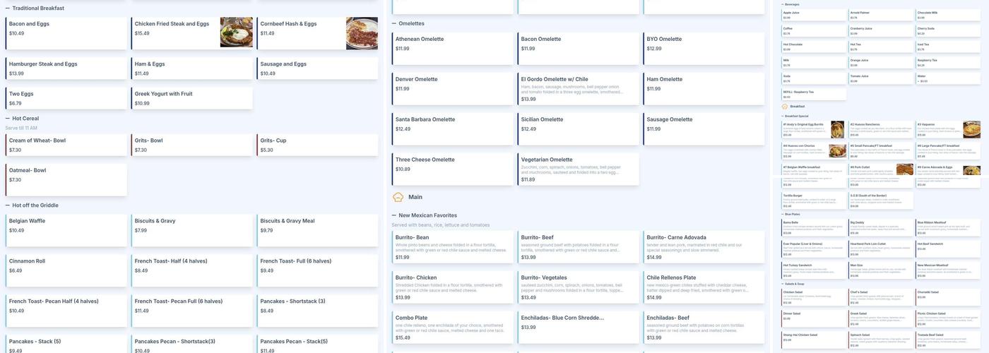 Vic's Daily Cafe Menu