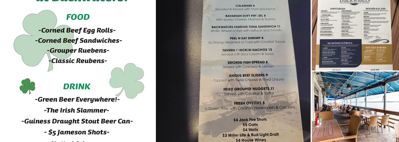 Backwaters Menu