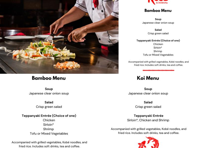 Kobé Japanese Steakhouse - New Tampa Menu