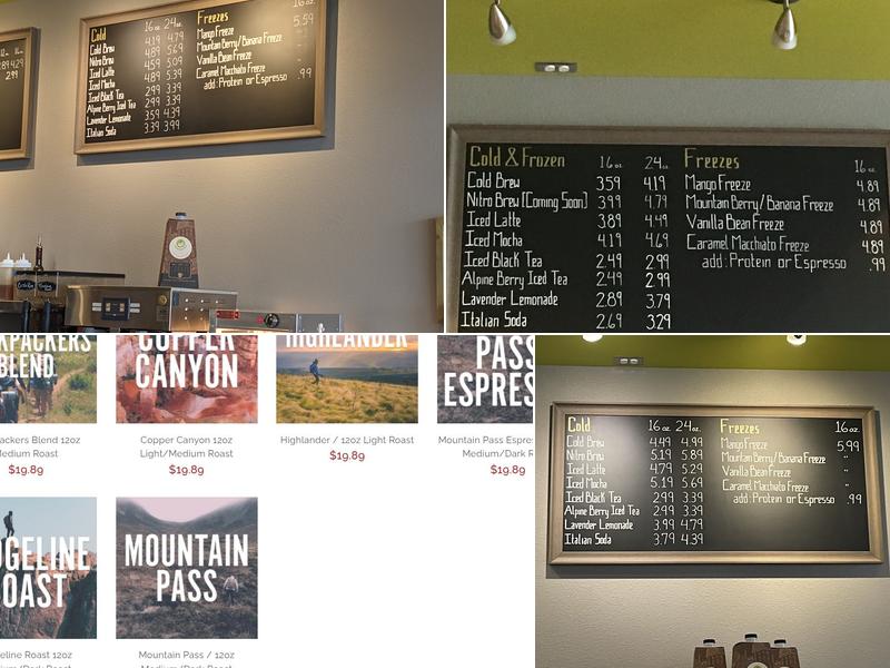 Whispering Bean Coffee Roasters Menu