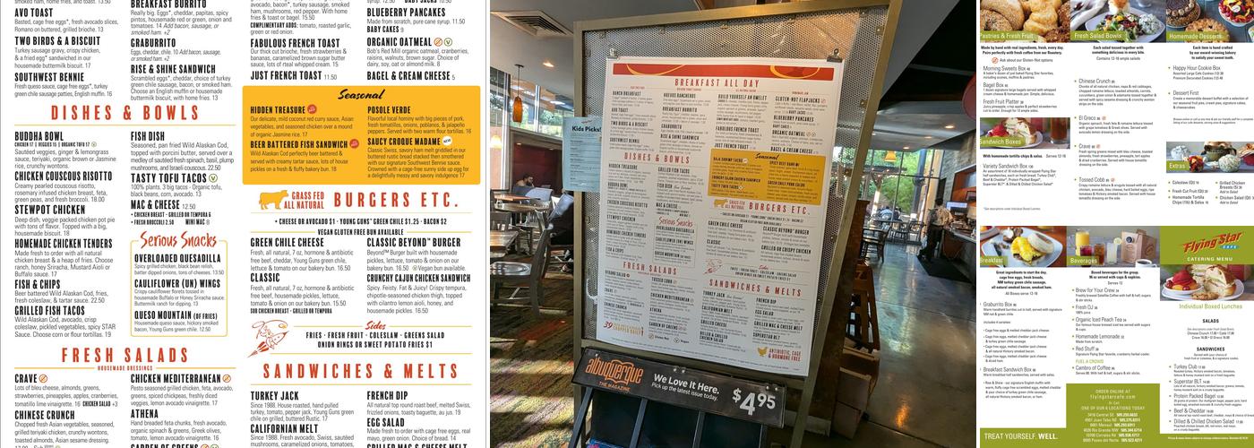 Flying Star Cafe Menu