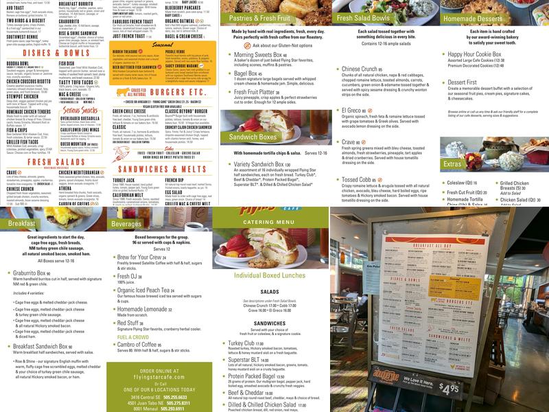 Flying Star Cafe Menu