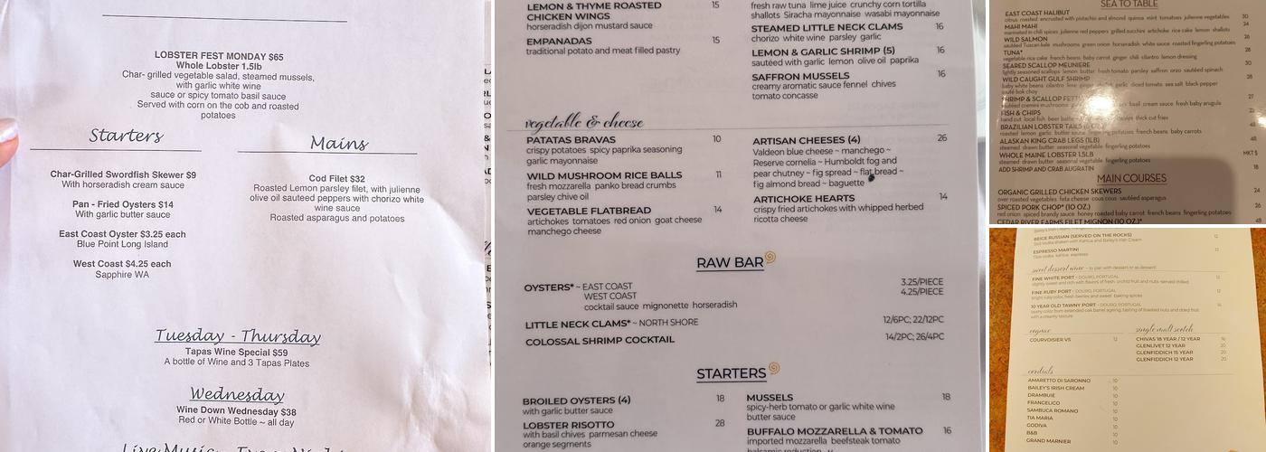 Fatfish Menu