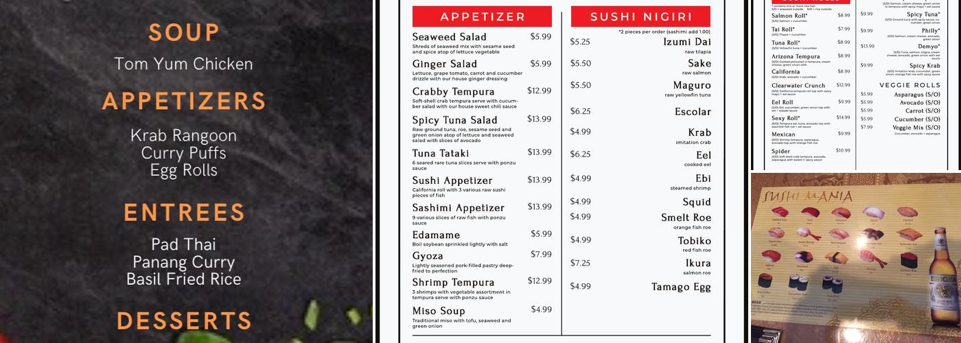 Chiang Mai Thai & Sushi Bar Menu