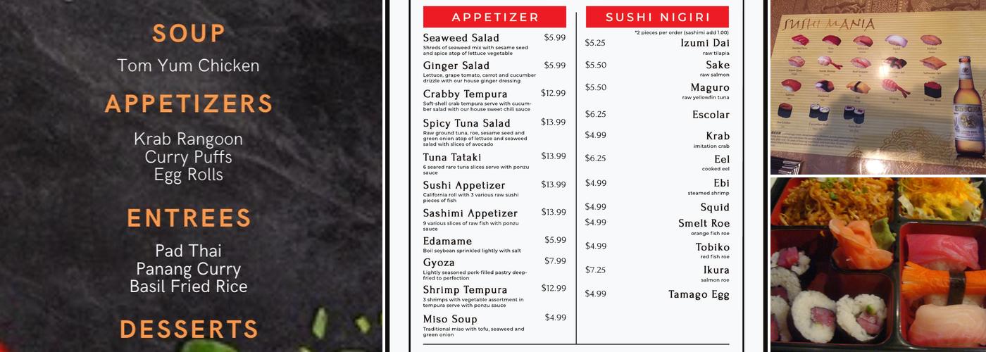 Chiang Mai Thai & Sushi Bar Menu