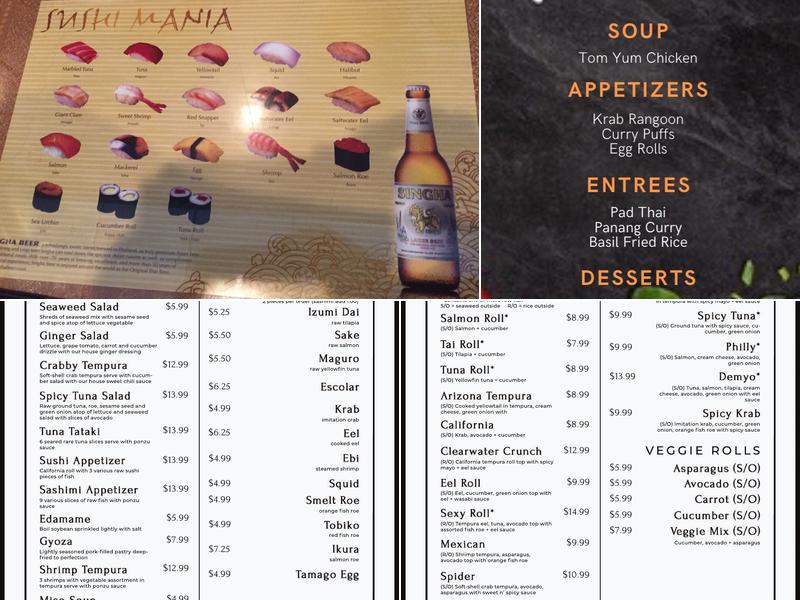 Chiang Mai Thai & Sushi Bar Menu