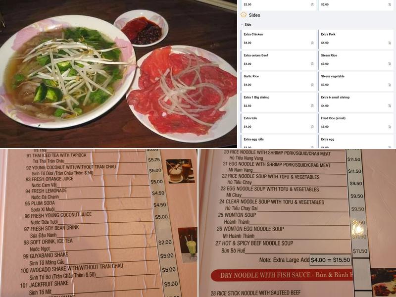 Saigon 2 Restaurant Menu