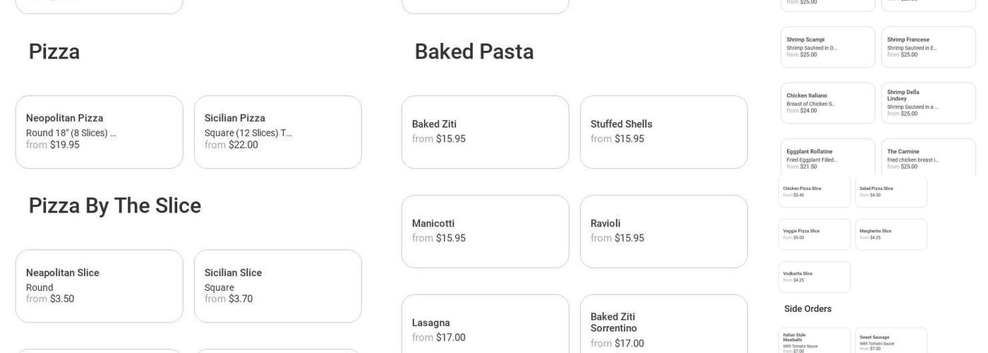 Chefs of New York Menu