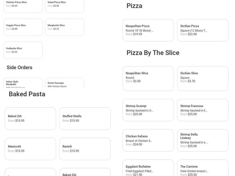 Chefs of New York Menu