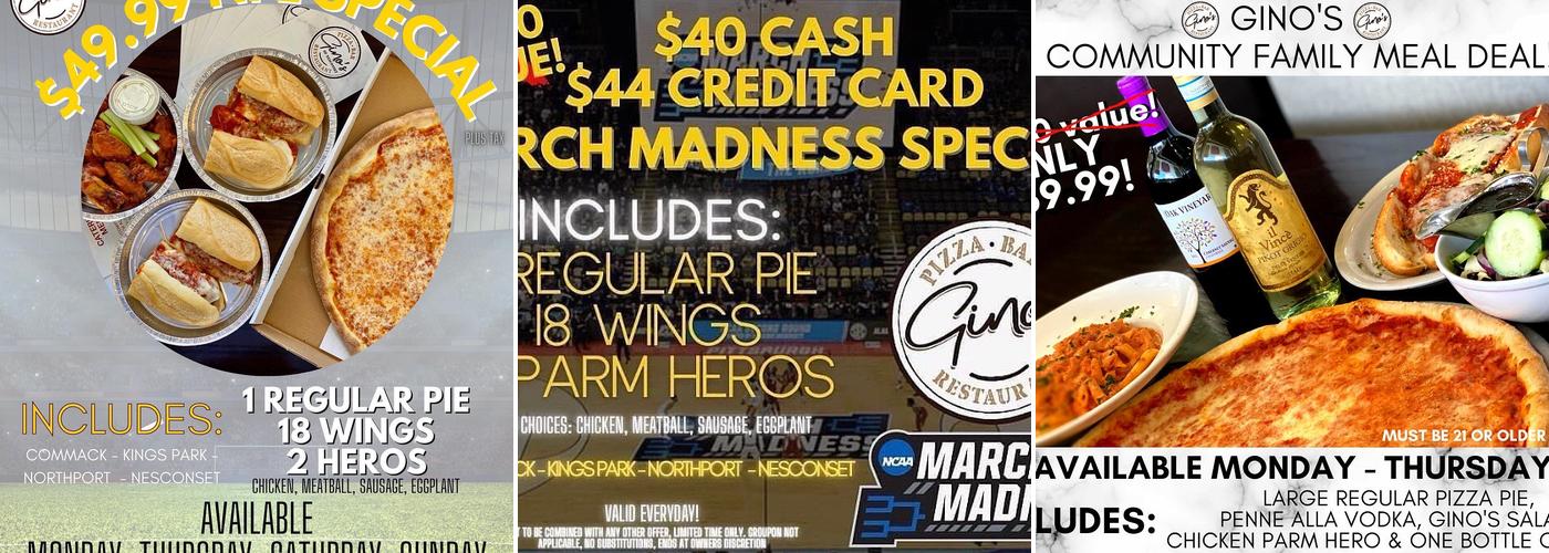 Gino's of Northport Menu