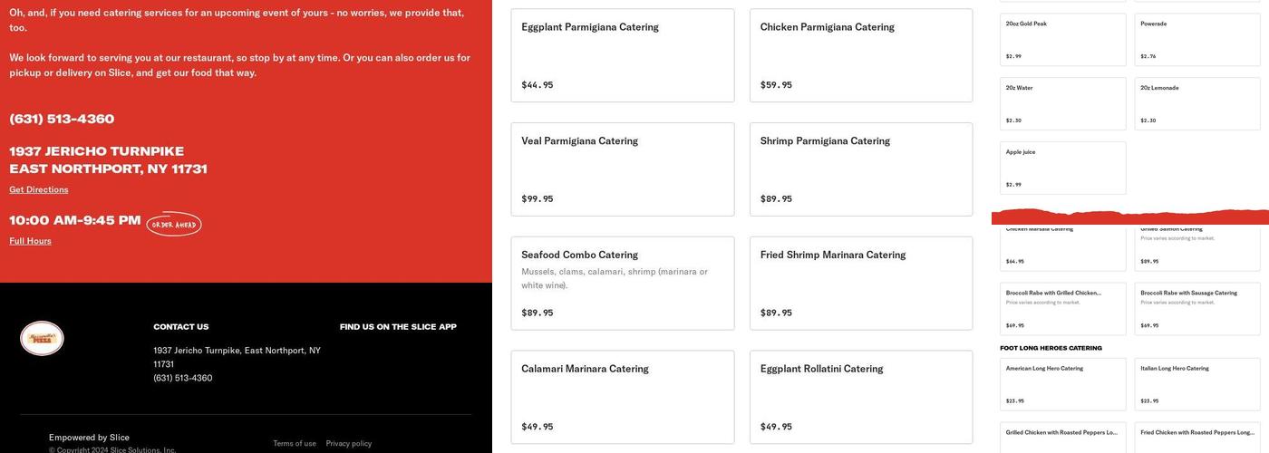 Mozzarella's Pizza Menu