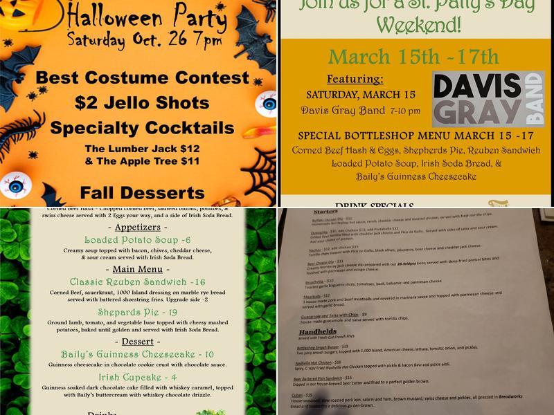 Pittsburgh Bottleshop Menu