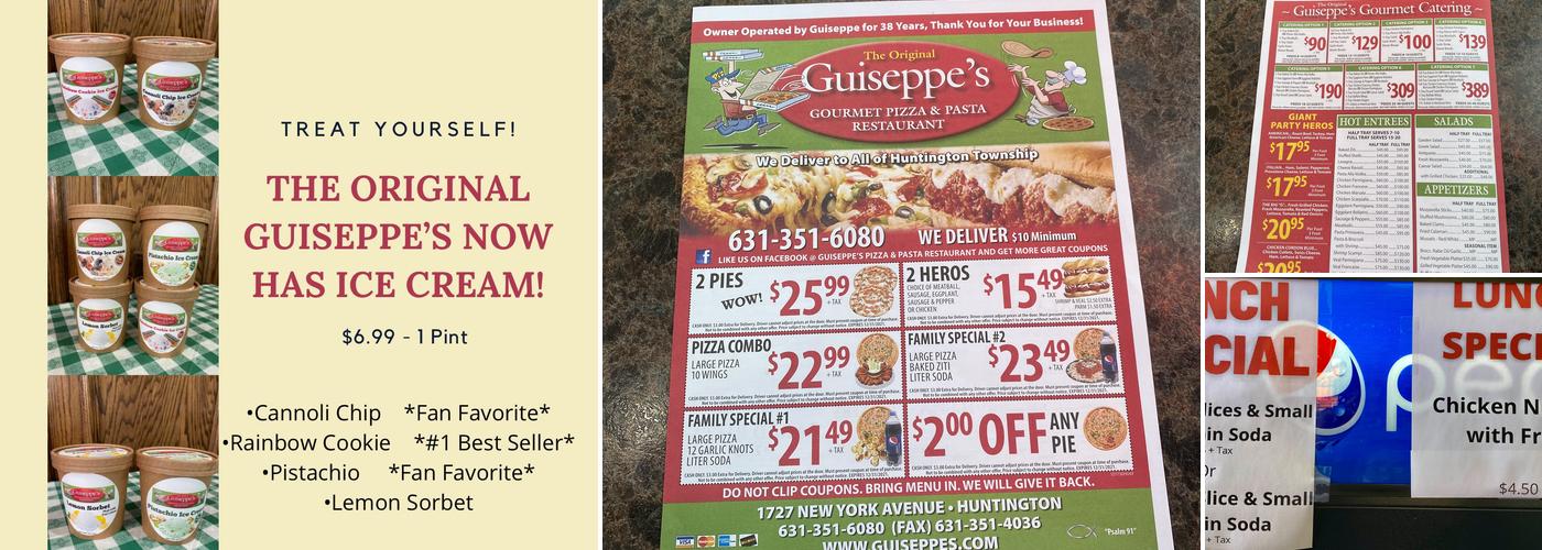 Guiseppe's Pizza Menu