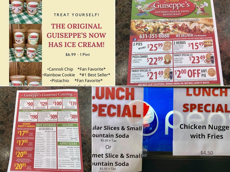 Guiseppe's Pizza Menu